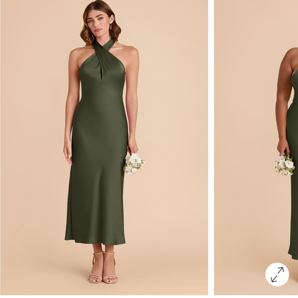 Birdy Grey Olive Halter Midi Dress